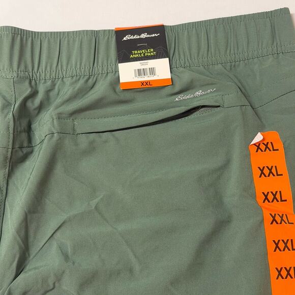 NWT Eddie Bauer Women’s Green Traveler Ankle Pants UPF 50 (XXL) Hiking Outdoor - Picture 6 of 16